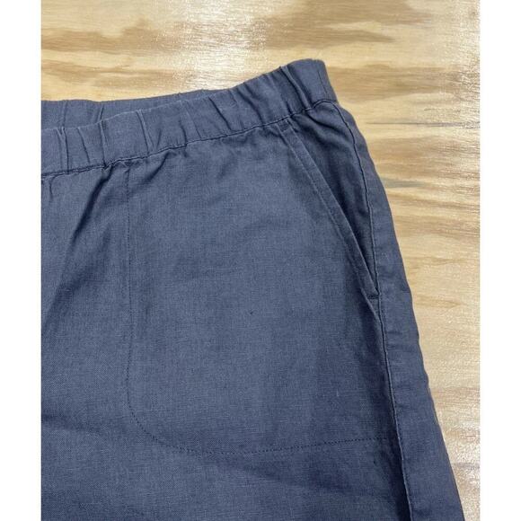 Pure J.Jill 100% Linen Pull On Pants Size Large Ankle Gray Lagenlook Beachy - Picture 4 of 15
